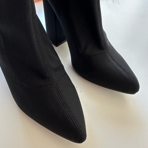 NWOT Nasty Gal Sock Wide Fit Heeled Boots. Size 8 - Picture 4 of 7